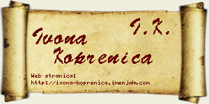 Ivona Koprenica vizit kartica
